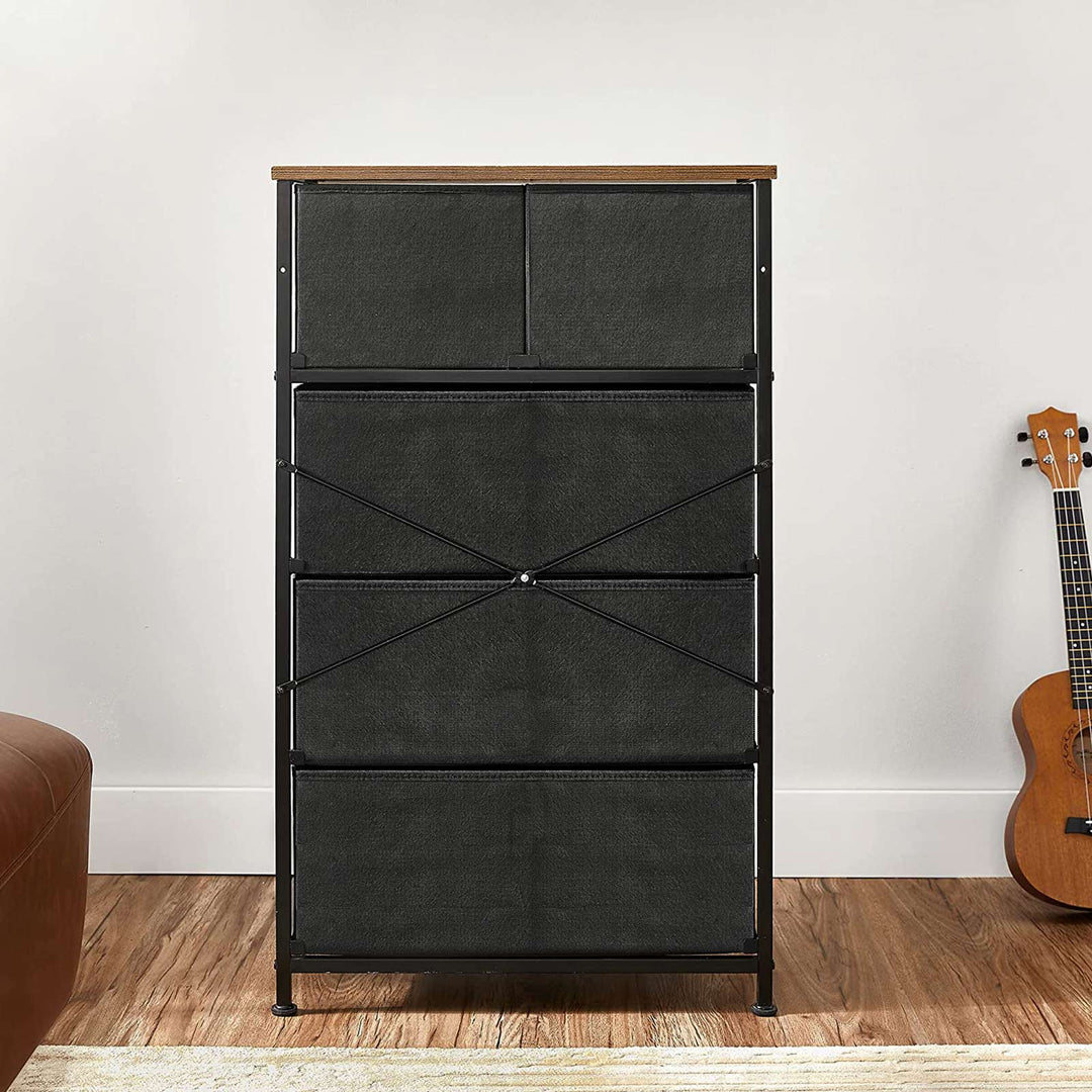 Fabric 5-Drawer Storage Organiser Unit