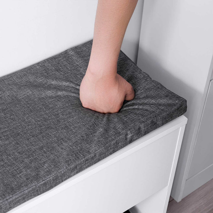 Shoe Bench White and Gray