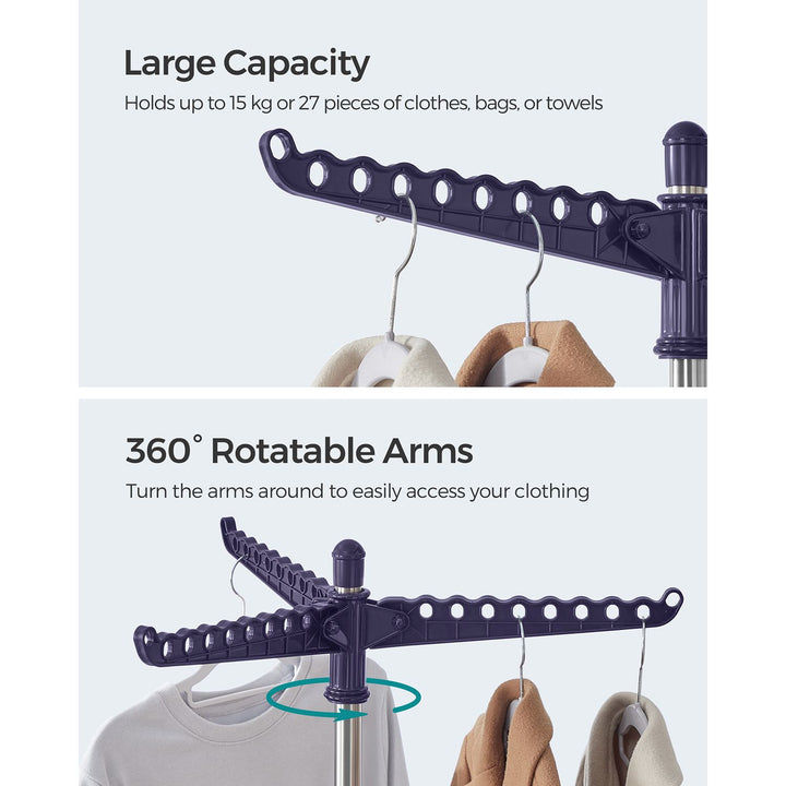 Clothes Airer with 3 Rotatable Arms