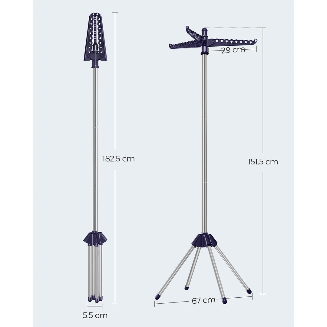 Clothes Airer with 3 Rotatable Arms