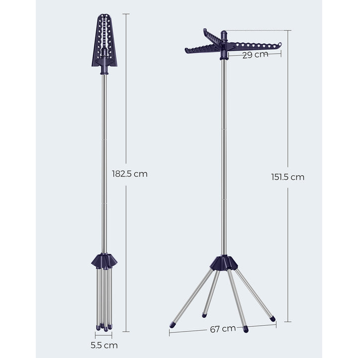 Clothes Airer with 3 Rotatable Arms