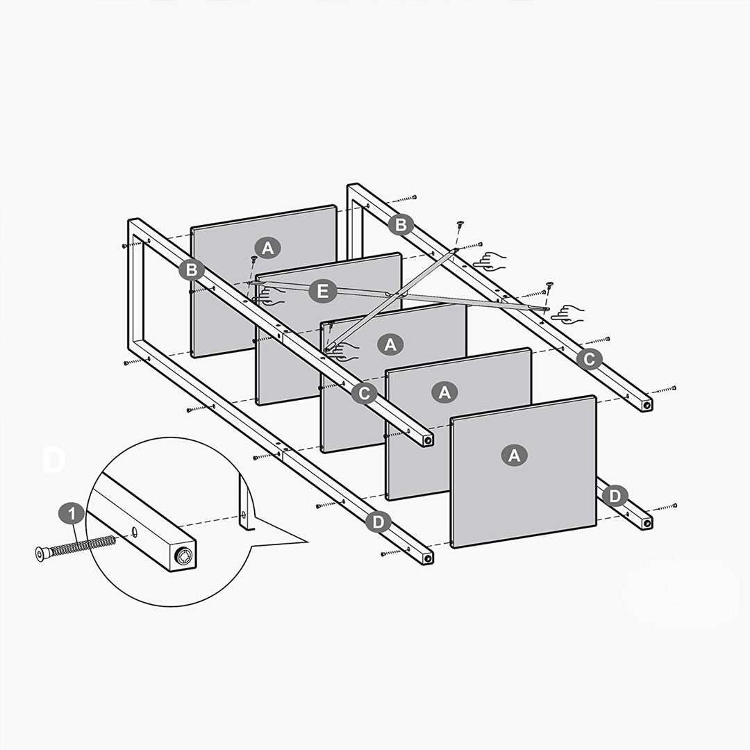 Industrial Brown 5 Layers Storage Rack Unit
