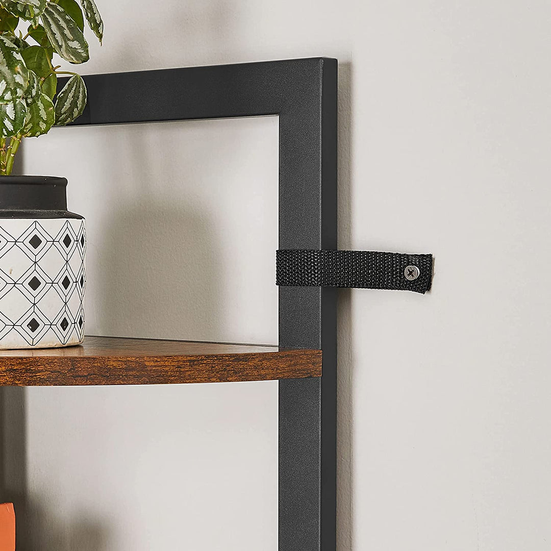 Industrial Brown 5-tier Free Standing Corner Shelf