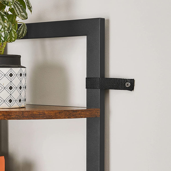 Industrial Brown 5-tier Free Standing Corner Shelf
