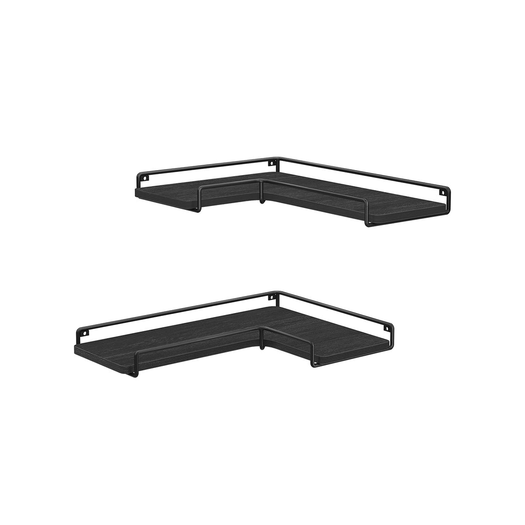 Set of 2 L-Shaped Floating Shelves