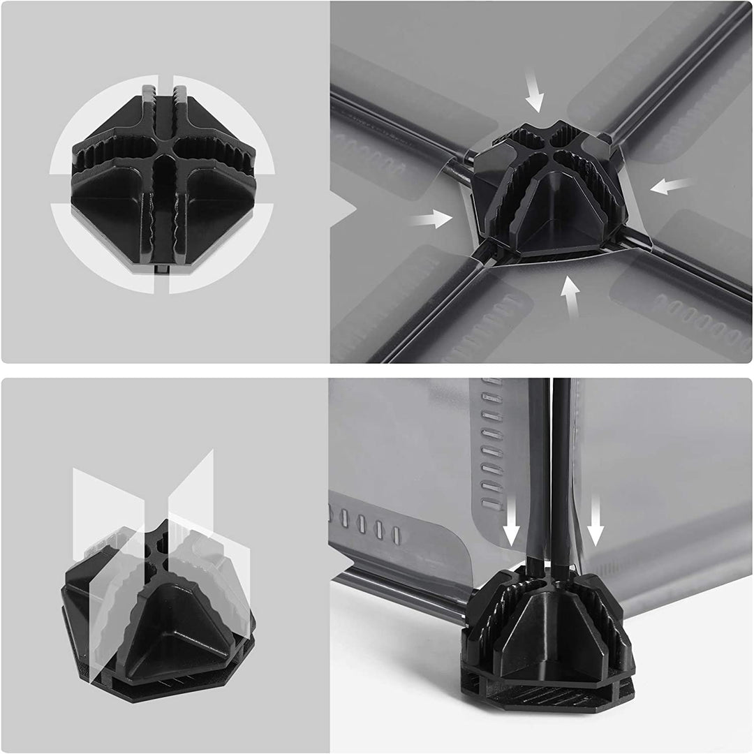 Grey Plastic Pet Fence Cage for Indoor Use