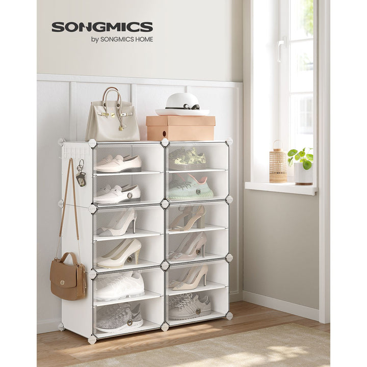 Interlocking Shoe Rack White