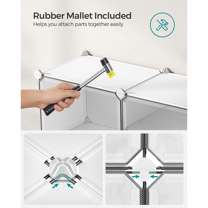 Interlocking Shoe Rack White