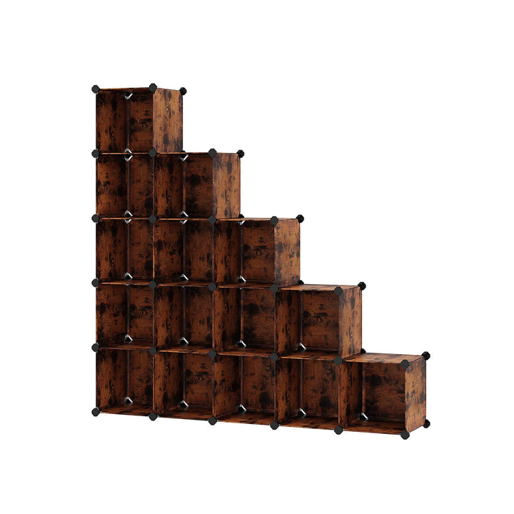 Set of 16 Plastic Cube Storage Organizer