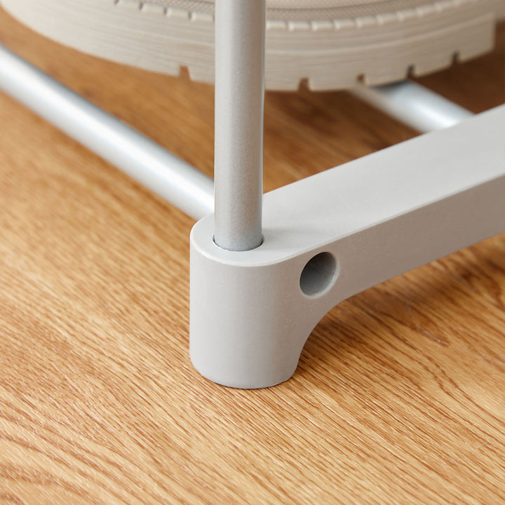 Set of 2 Grey Metal Shoe Storage Organiser