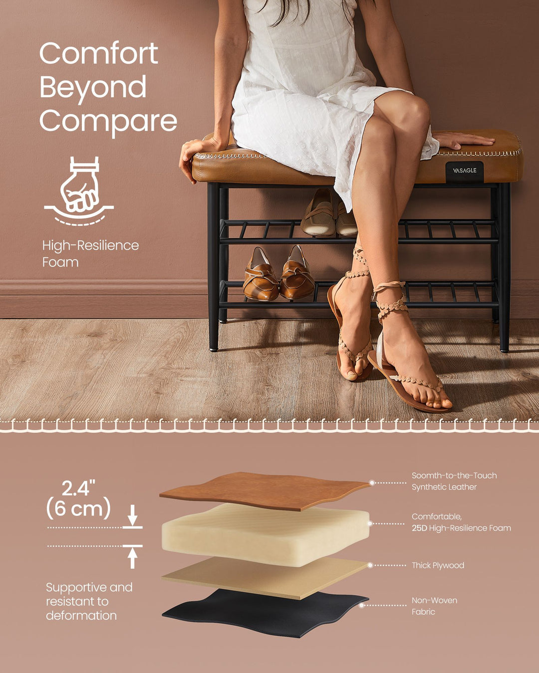 Shoe Bench Synthetic Leather