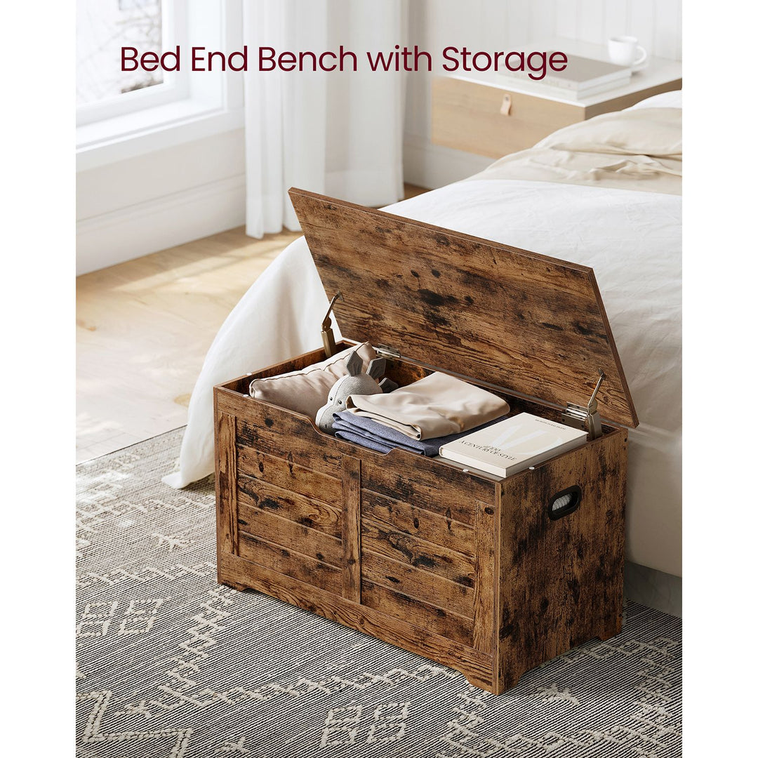 Storage Bench Rustic Brown 40 x 80 x 46 cm