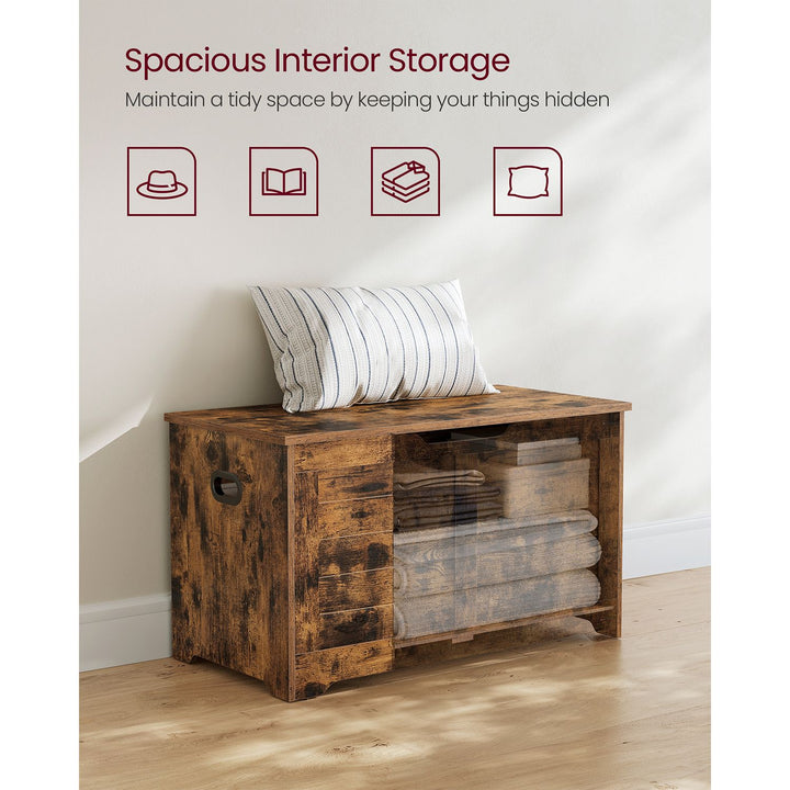 Storage Bench Rustic Brown 40 x 80 x 46 cm