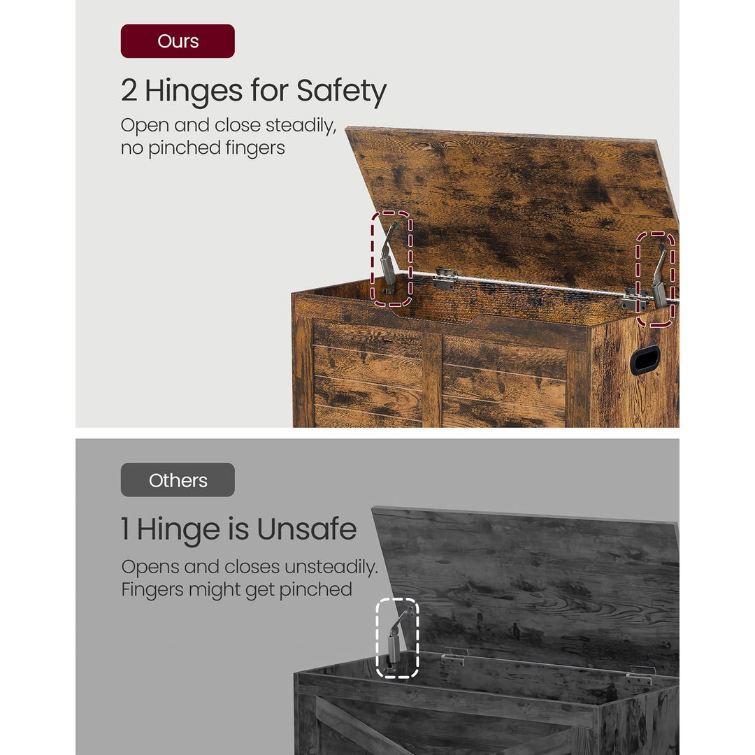 Storage Bench Rustic Brown 40 x 80 x 46 cm