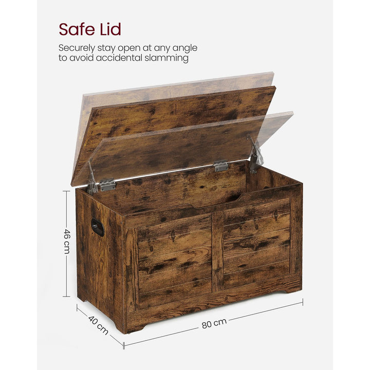 Storage Bench Rustic Brown 40 x 80 x 46 cm