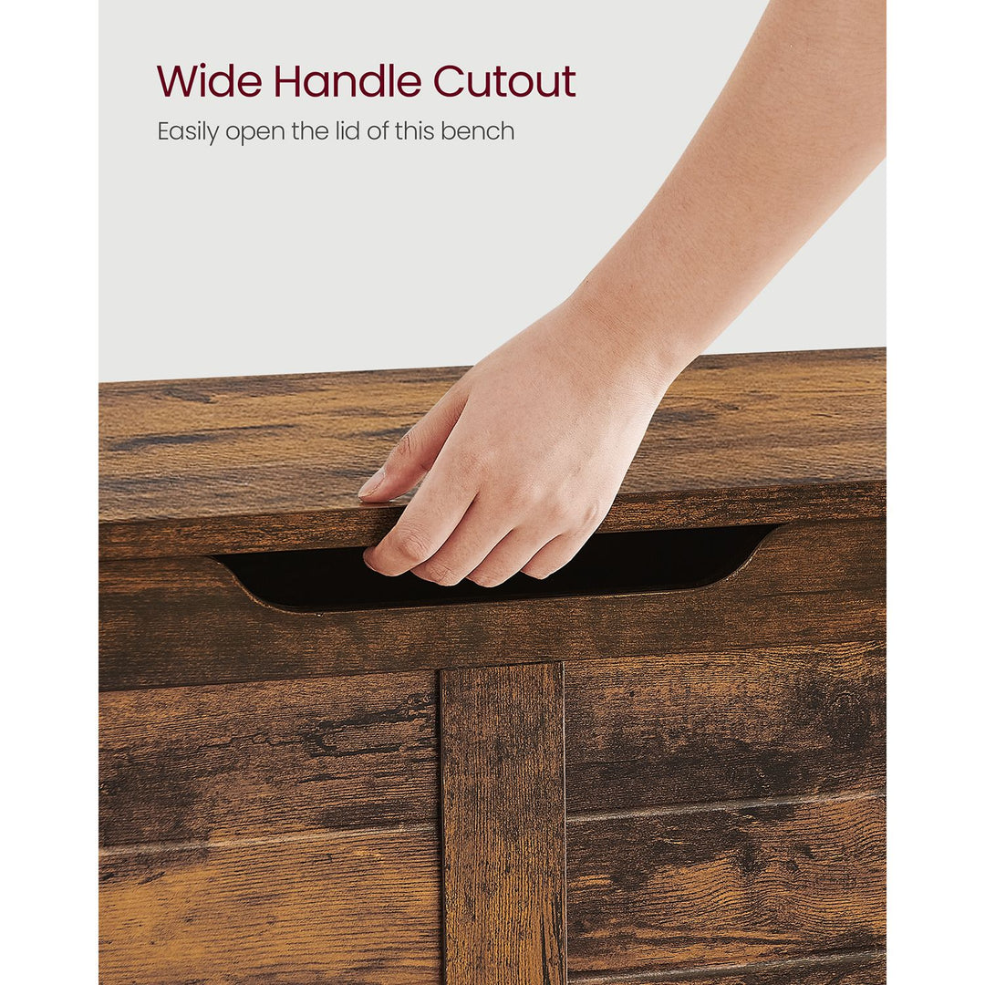 Storage Bench Rustic Brown 40 x 80 x 46 cm