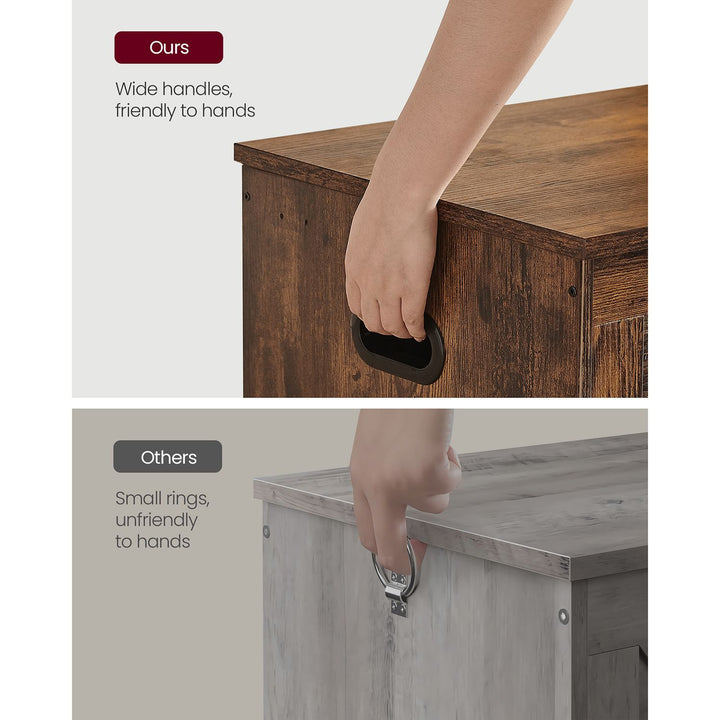 Storage Bench Rustic Brown 40 x 80 x 46 cm