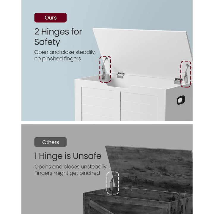 Storage Bench Matte White 40 x 100 x 46 cm