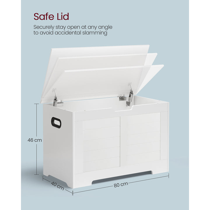 Storage Bench Matte White 40 x 100 x 46 cm