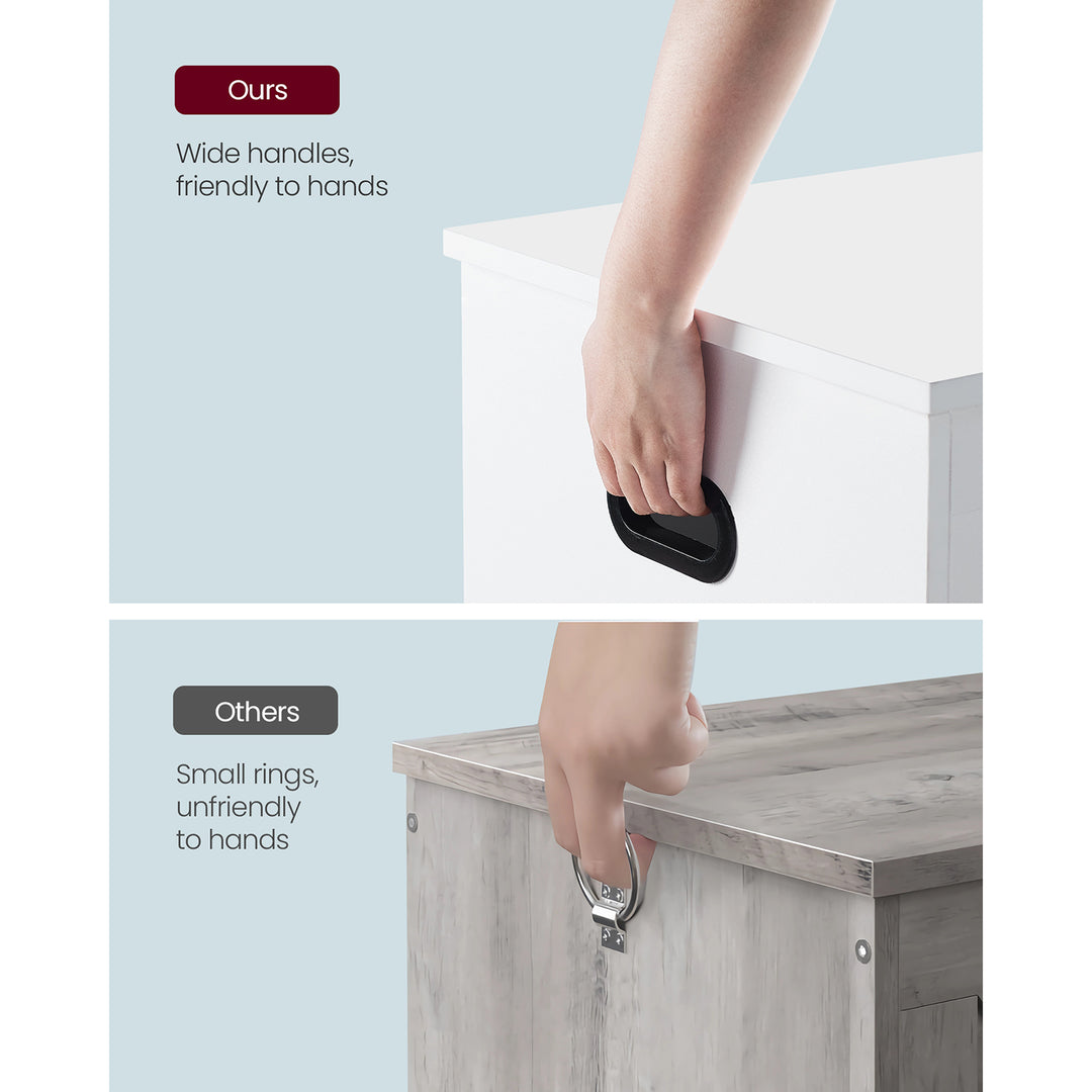 Storage Bench Matte White 40 x 100 x 46 cm