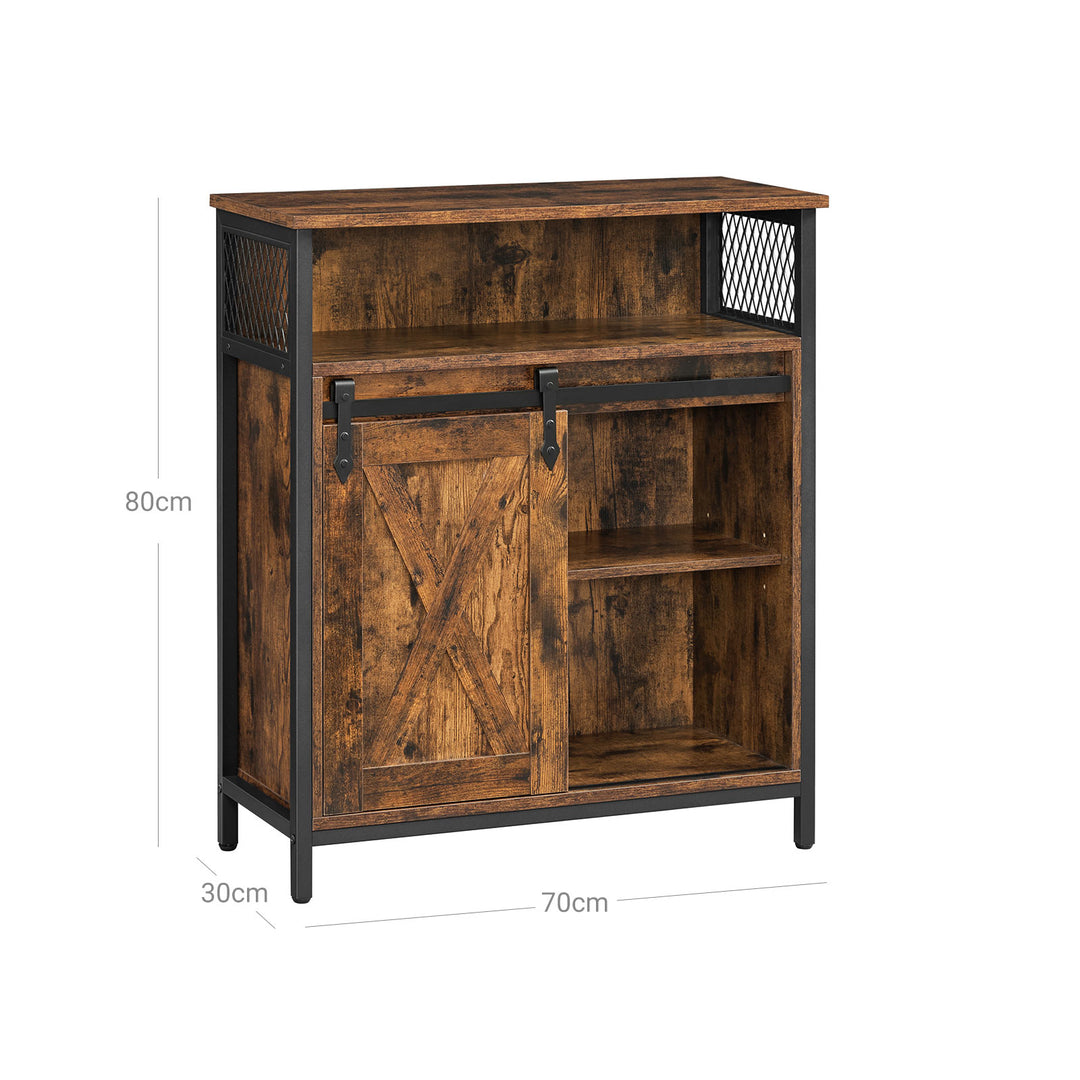 Storage Cabinet with Sliding Barn Door