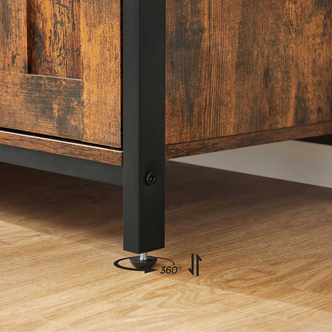 Storage Cabinet Rustic Brown and Black