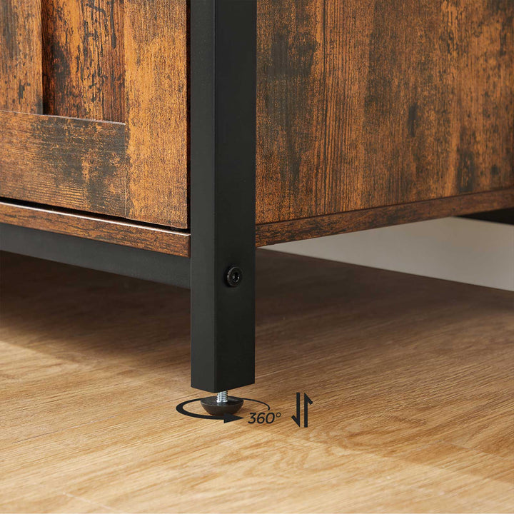 Storage Cabinet Rustic Brown and Black