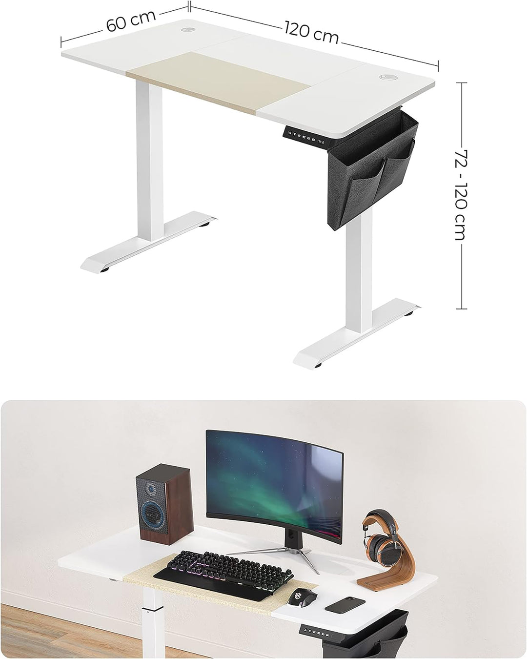 Electric Standing Desk Height Adjustable