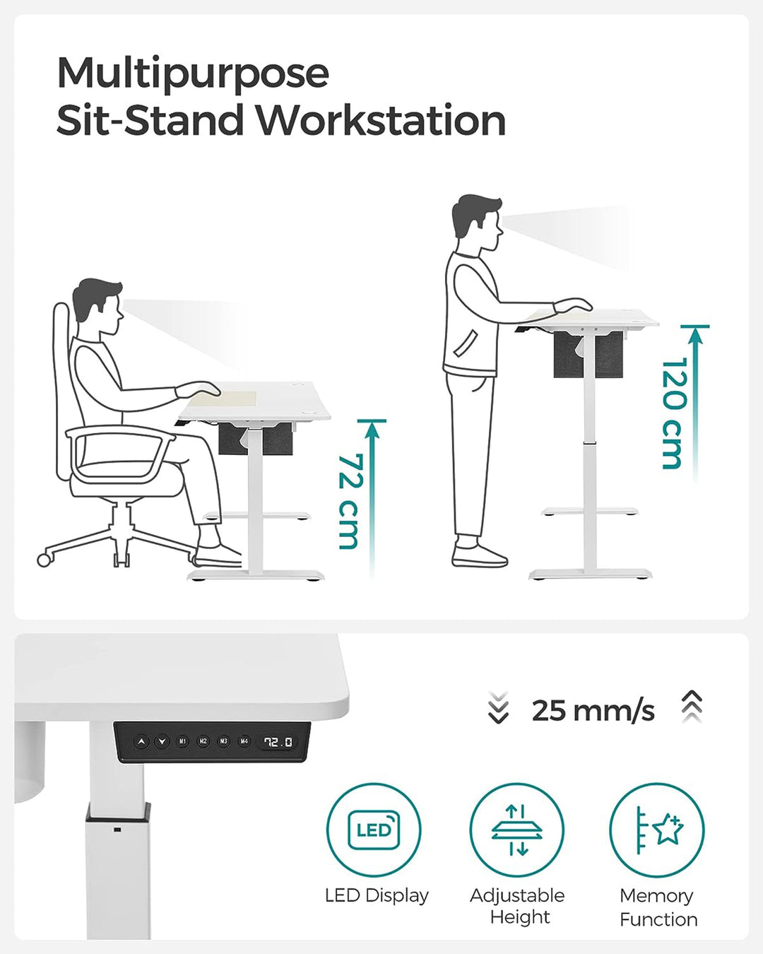Electric Standing Desk Height Adjustable