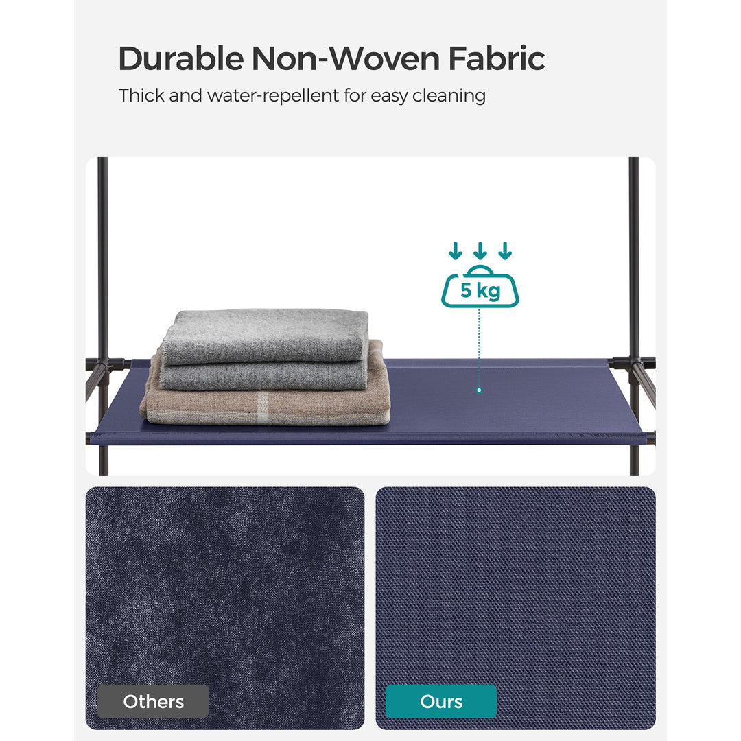 SONGMICS Fabric Wardrobe Navy Blue