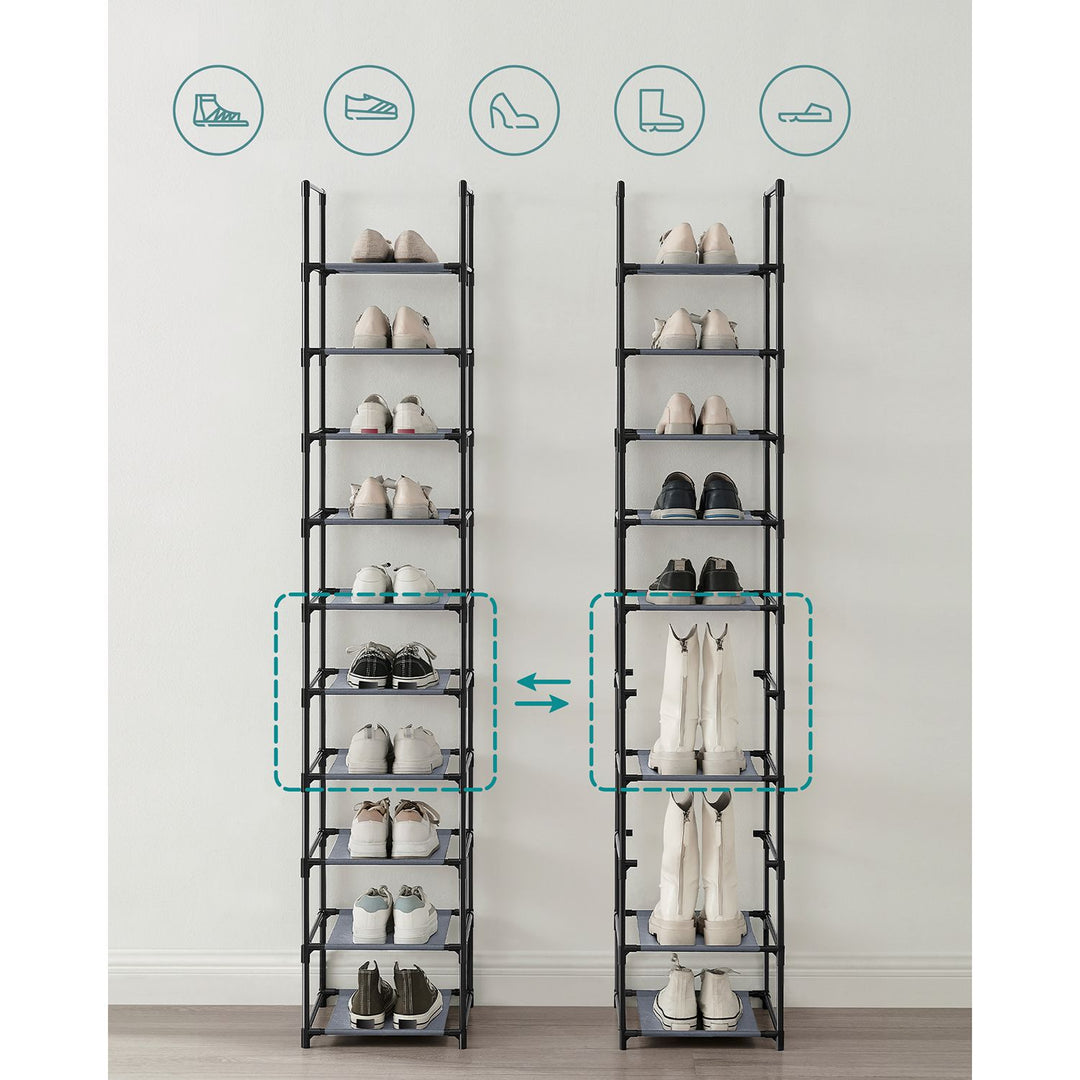 10-Tier Shoe Rack 33 x 33 x 173 cm