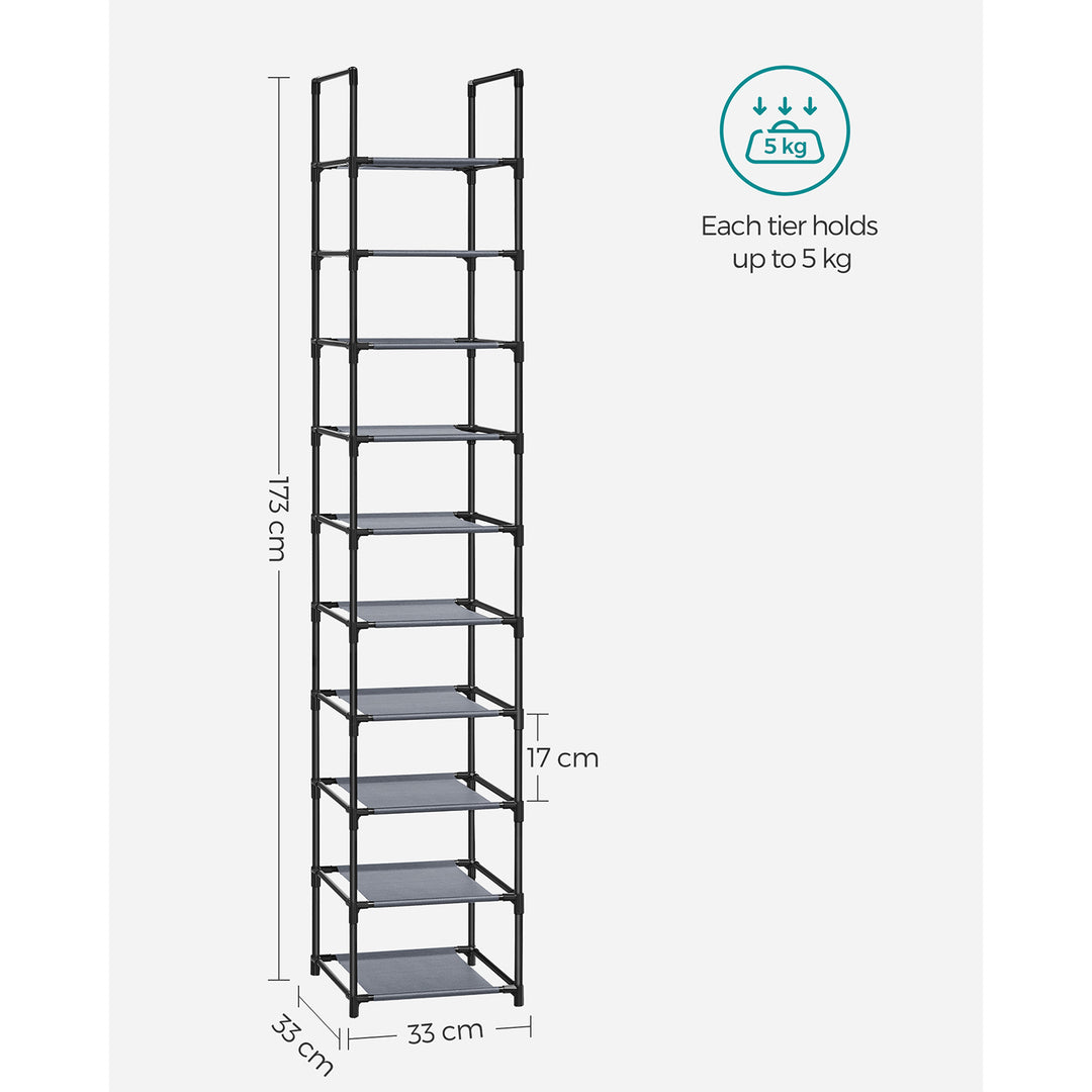 10-Tier Shoe Rack 33 x 33 x 173 cm