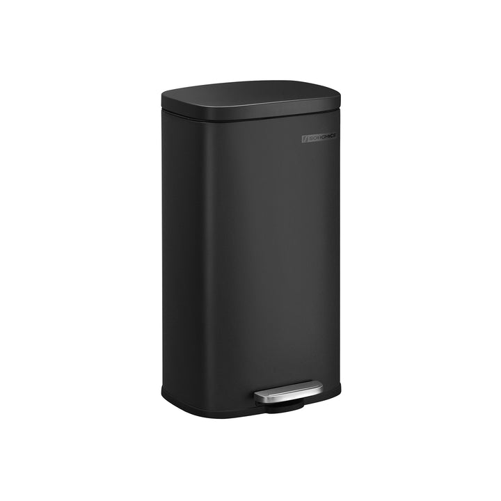 Black Step-On Trash Can for Kitchen