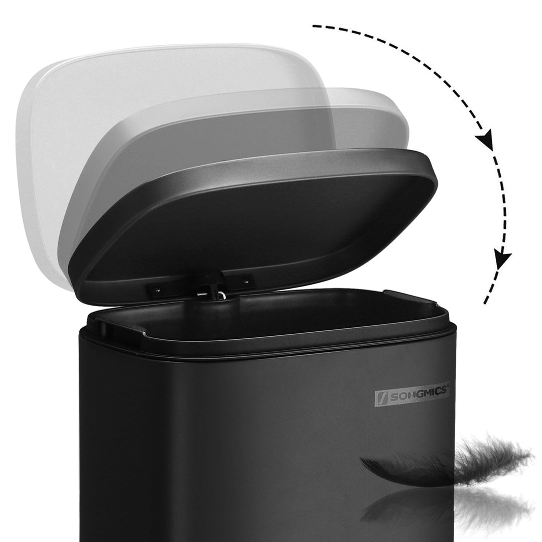 Black Step-On Trash Can for Kitchen