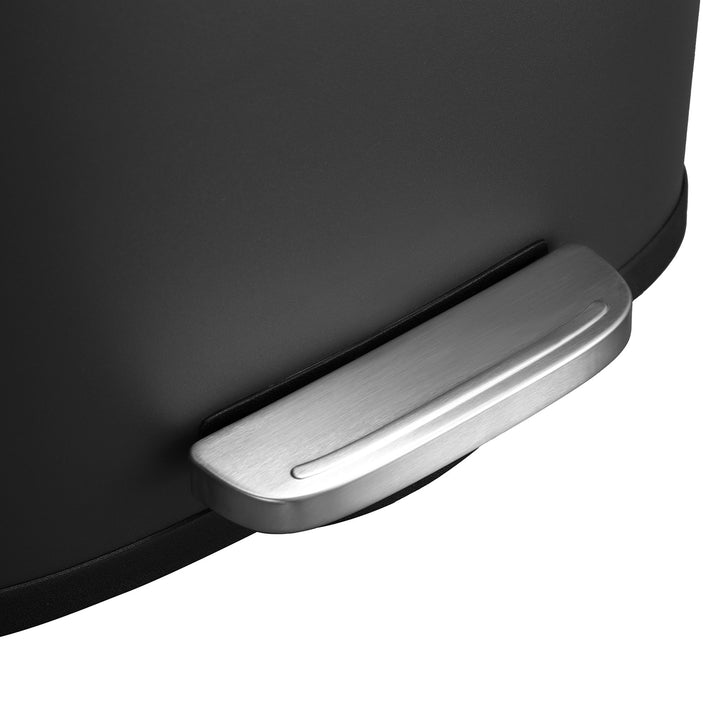 Black Step-On Trash Can for Kitchen