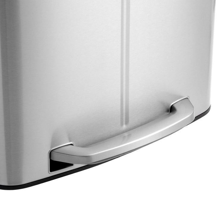 Steel Step-Open Trash Can with 2 Buskets