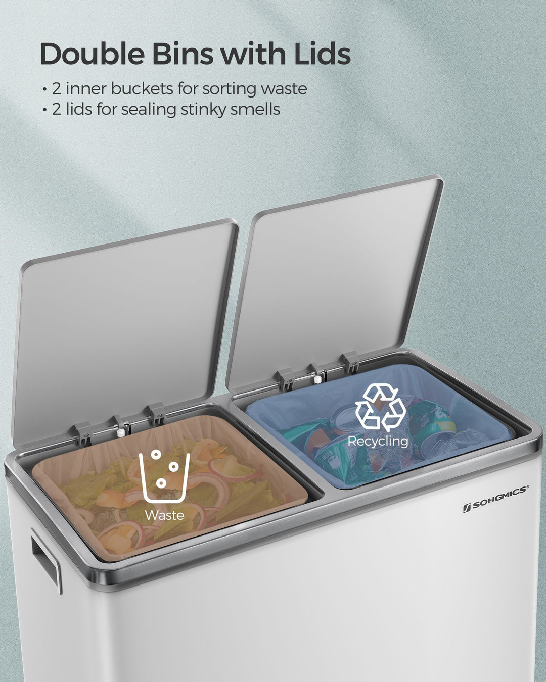 Dual Step Trash Can
