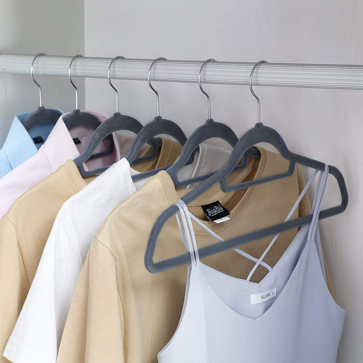 Light Grey Velvet Hangers