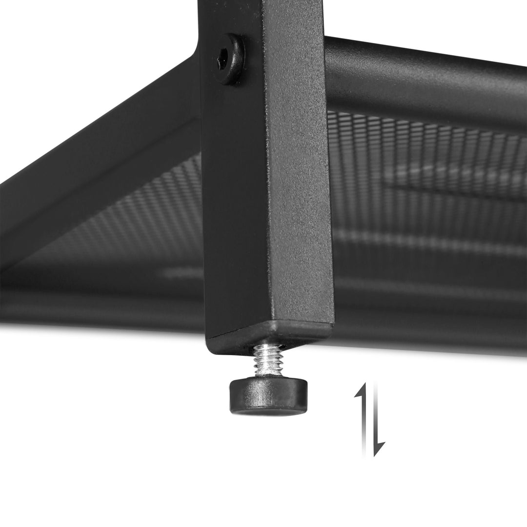 Mesh Shelves Shoe Bench