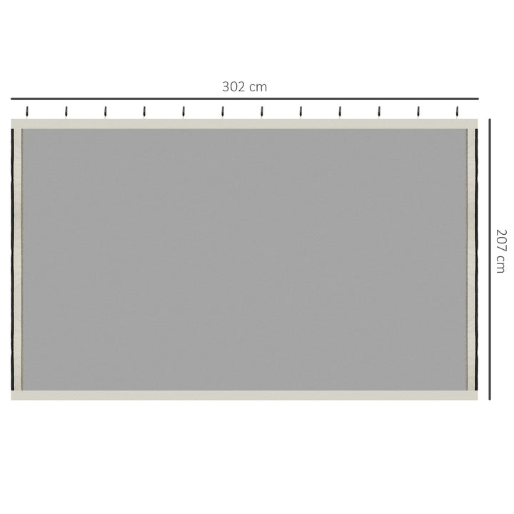 Outsunny Replacement Mesh Mosquito Netting Screen Walls for 10 x 10ft Patio Gazebo, 4-panel Sidewalls with Zippers (Wall Only, Canopy Not Included)