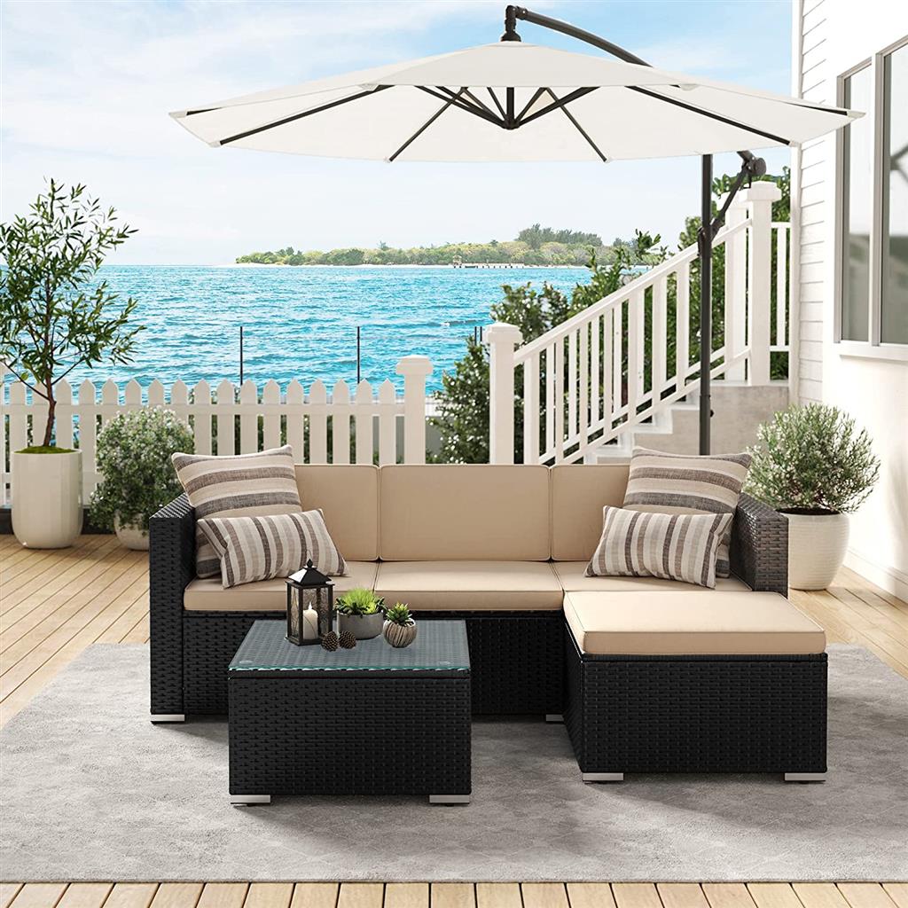 PE Rattan Patio Furniture Set