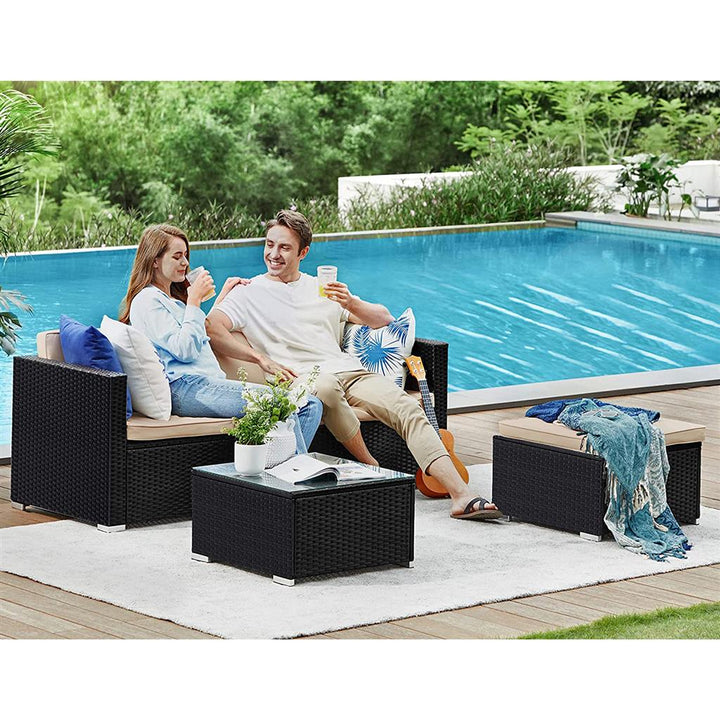 PE Rattan Patio Furniture Set