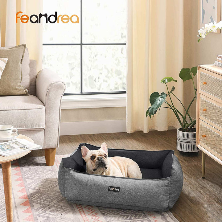 Gray Large Washable Dog Bed