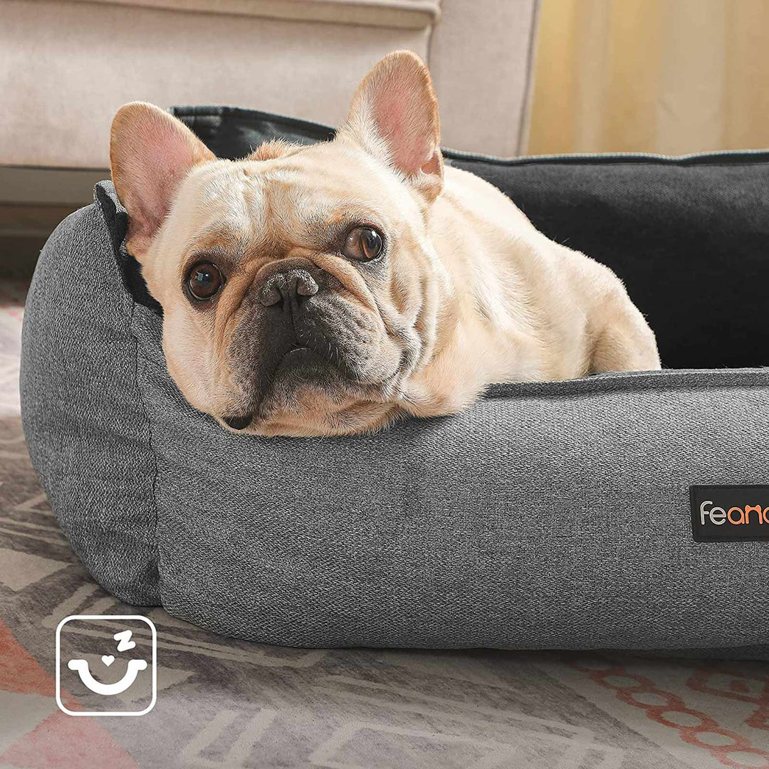 Gray Large Washable Dog Bed