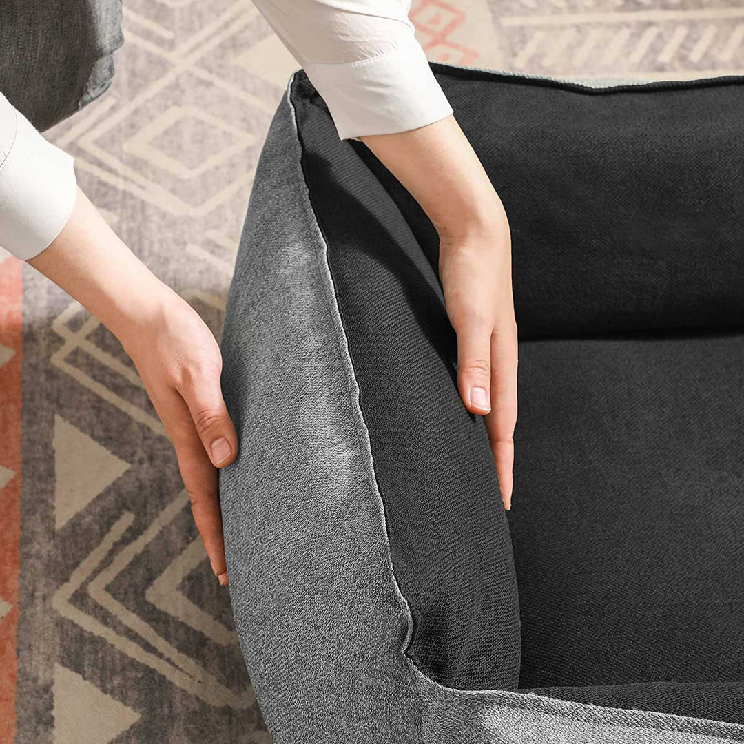 Gray Large Washable Dog Bed