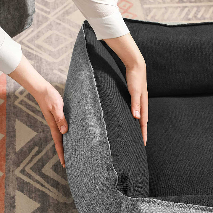 Gray Large Washable Dog Bed