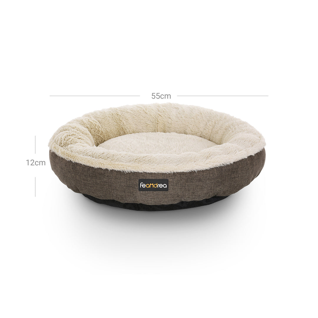 Brown Dog Bed with Non-Slip Bottom