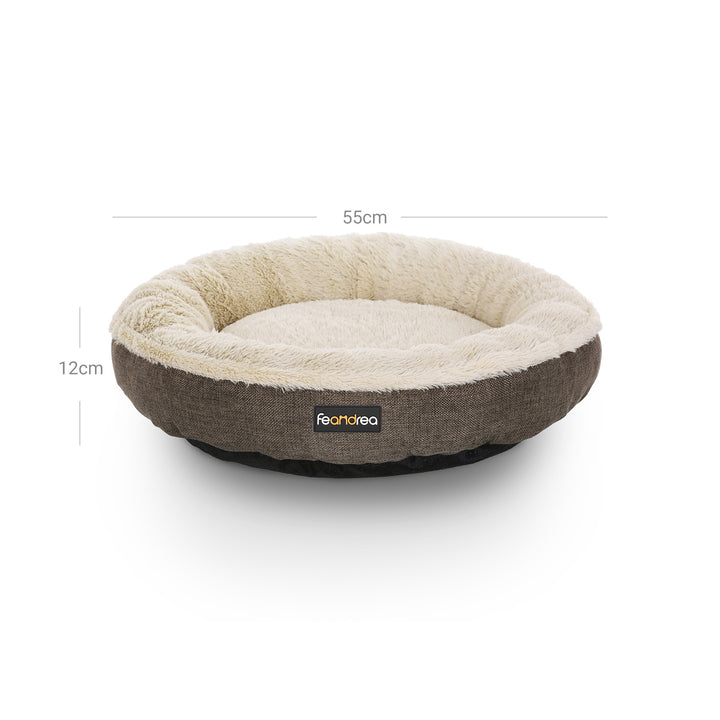 Brown Dog Bed with Non-Slip Bottom