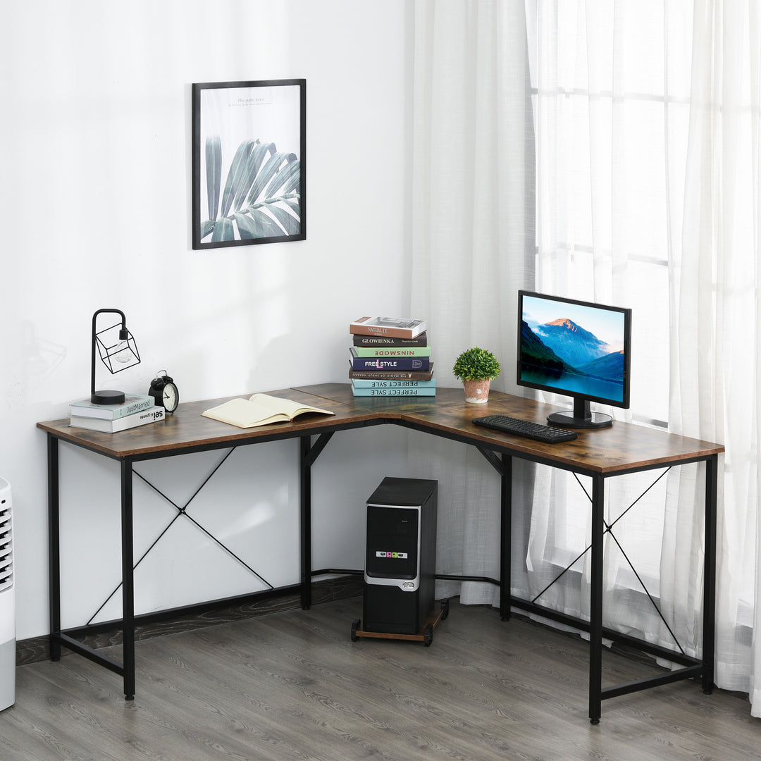 Corner Gaming Desk L-Shape Computer PC Workstation Home Office Study Three Worktop Writing Table 150 x 150 x 75 cm