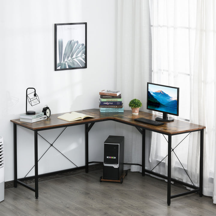 Corner Gaming Desk L-Shape Computer PC Workstation Home Office Study Three Worktop Writing Table 150 x 150 x 75 cm